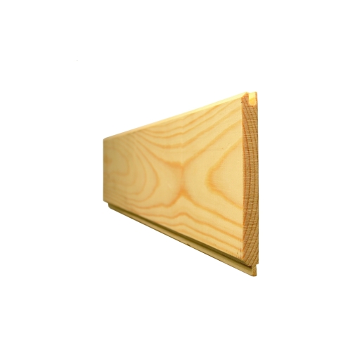19mm x 125mm x 1m Redwood Tongue and Groove Cladding VJoint Board Finished Size 14.5mm x 119mm