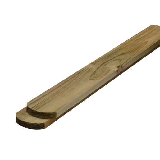 22mm x 100 x 0.9m Green Treated Round Top Palisade