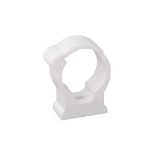 4TRADE 28mm Single Hinged Clip White (Pack of 25)
