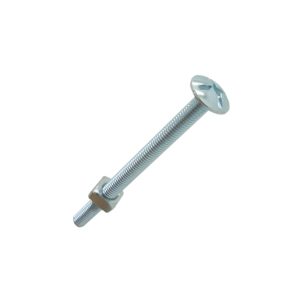 4TRADE Roofing Bolt and Nut 25mm x M6 Bzp Pack of 10