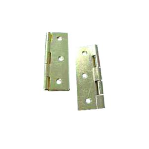 4Trade Butt Hinges Fixed Pin 75mm Electro Brass Pack of 2