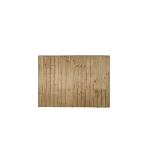 6ft x 4ft 1.83m x 1.23m Pressure Treated Vertical Board Fence Panel - Pack of 5