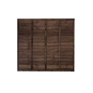 6ft x 5'6inFT 1.83m x 1.68m Pressure Treated Brown Superlap Fence Panel