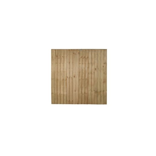 6ft x 6ft 1.83m x 1.85m Pressure Treated Vertical Board Fence Panel - Pack of 5