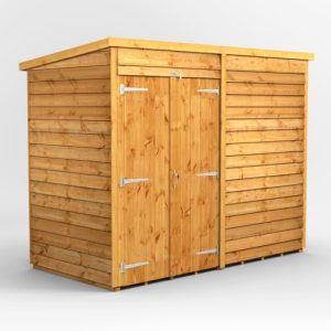 8 x 4 Power Overlap Pent Dbl Doors No Win