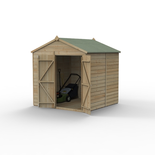 Beckwood 7x7 Apex Shed No Windows DoubleDoor Installed
