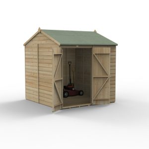 Beckwood 7x7 Reverse Apex Shed No Windows Double Door
