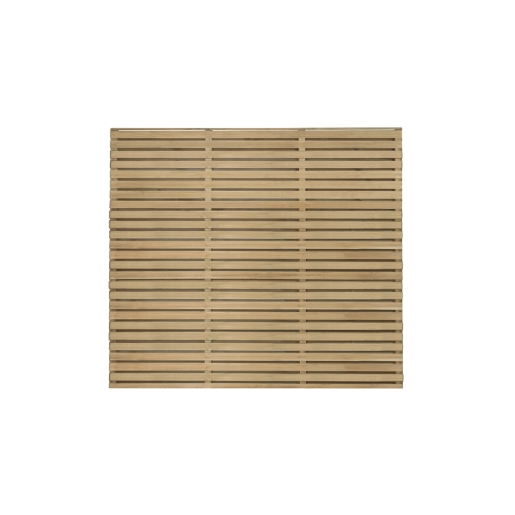 Forest Garden Double Slatted Fence Panel 4 Pack 6 x 5ft