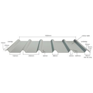 Joris Ide Steel Roof Plastic Coated Sheet BS12B29 Juniper Green 12ft (3660mm)