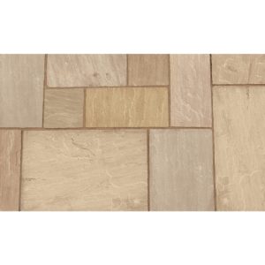 Marshalls Indian Sandstone 5 Size Paving Project Pack Multi Brown 15.23m2