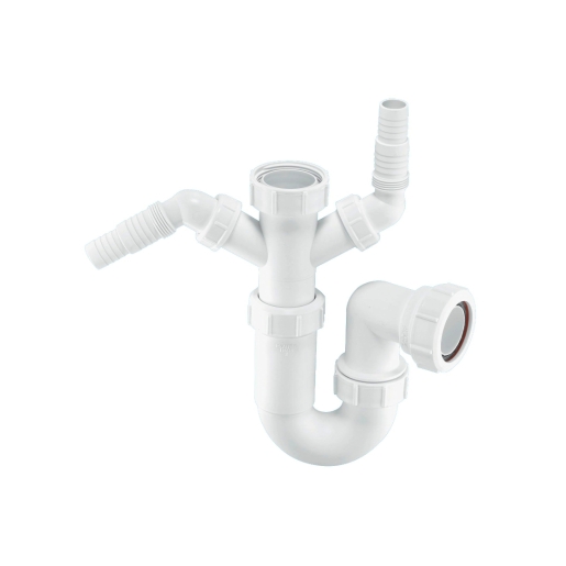 McAlpine WM11 Sink P Trap & 2 Nozzles 38mm
