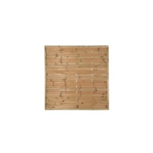 Pressure Treated Decorative Horizontal Hit and Miss Fence Panel 1.8m x 1.8m - Pack of 5