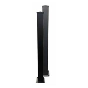 Readymade Gates RMGP01 Aluminium Flanged Gate Post 100 x 100 x 2400mm - Black