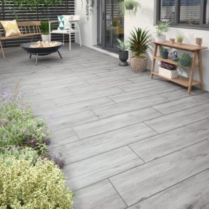 Romana Alpine Light Grey Outdoor Porcelain Tile 300 x 1200 x 20mm Pallet of 40