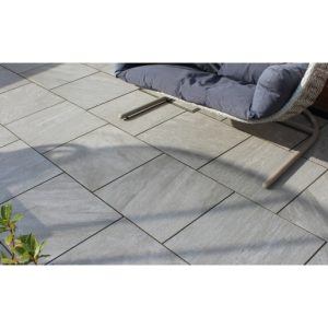 Vitripiazza Anno Porcelain Grafite Paving Slab 600x600x18mm Pack of 64