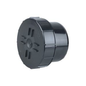 Wavin OsmaSoil plain ended access plug 110m black