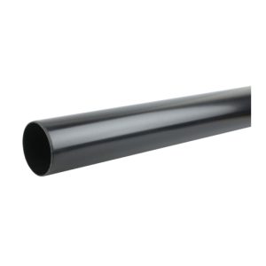 Wavin OsmaSoil plain ended pipe 110mm black 3m