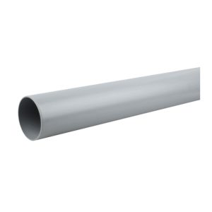 Wavin OsmaSoil plain ended pipe 110mm grey 3m