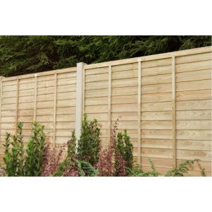 6ft x 5ft 1.83m x 1.52m Pressure Treated Superlap Fence Panel - Pack of 4