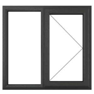 Crystal Triple Glazed Window GREY/WHITE Rh 1190 x 1040mm Clear