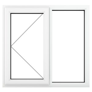Crystal Triple Glazed Window White Lh 1190 x 1040mm Clear