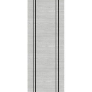 Flush Light Grey Ash Vertical Inlay Fire Door 30M 2040mm x 626mm x 44mm