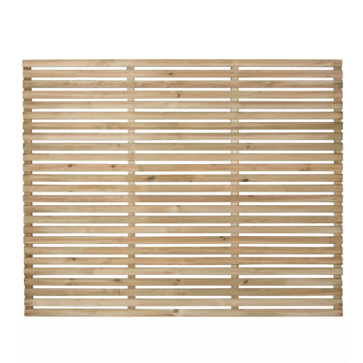 Forest Garden Single Slatted Fence Panel 6 x 5ft 5 Pack